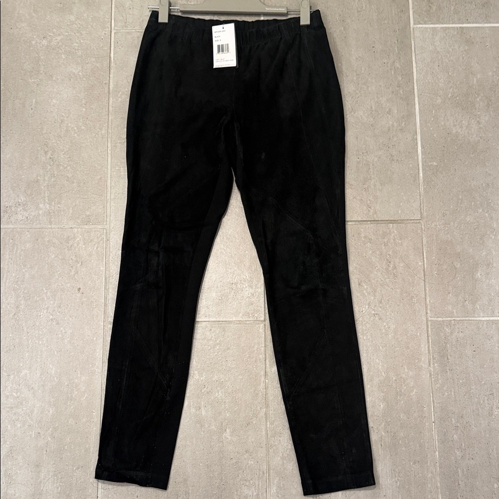 Lafayette 148 New York Suede Leggings in Black.